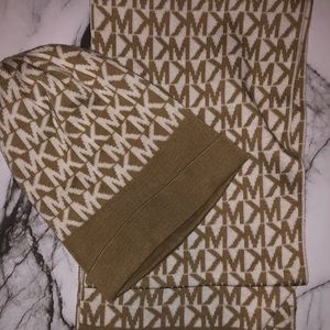 Michael Kors beanie and matching scarf